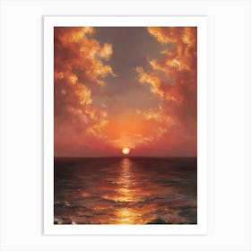 Sunset Over The Ocean 37 Art Print