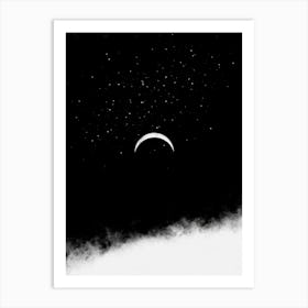 Moon And Stars Art Print