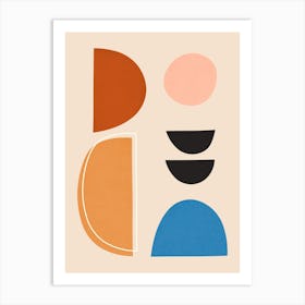 Geometry with expressive circles 12 Art Print