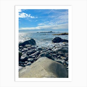 Rocks On The Beach Art Print