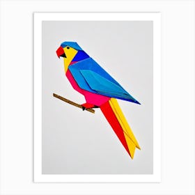 Parrot 1 Origami Bird Art Print