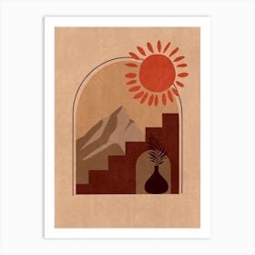 Sun And Mountains Art Print