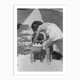 Little Girl Plays With Her Doll, Caldwell, Idaho By Russell Lee Art Print