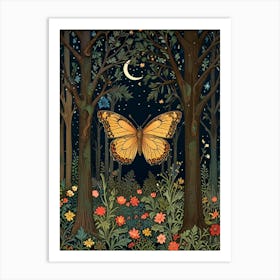 William Morris Butterfly In The Forest Art Print