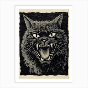 Screaming Cat 3 Art Print