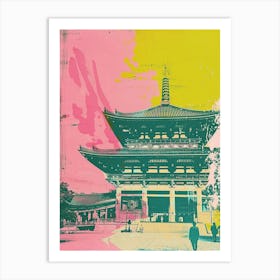 Todai Ji Temple Duotone Silkscreen 3 Art Print
