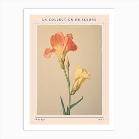 Freesia 2 French Flower Botanical Poster Art Print