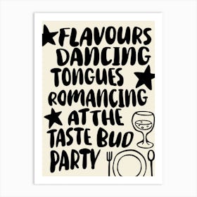 Taste Bud Party Kitchen Dining Room Art Print