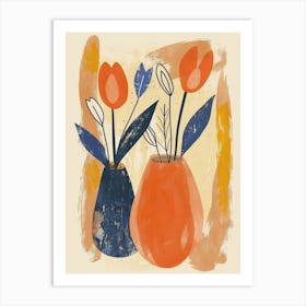 Tulips In Vases 2 Art Print