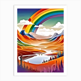 Rainbow In The Mountains 3 Art Print