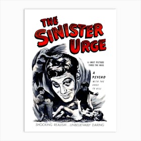 The Sinister Urge, Movie Poster Art Print
