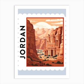 Jordan Travel Stamp Poster Art Print
