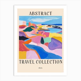 Abstract Travel Collection Poster Malta 1 Art Print