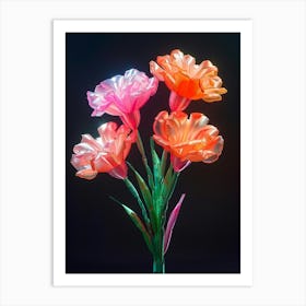 Bright Inflatable Flowers Carnations 5 Art Print