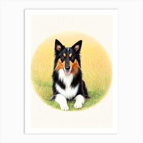 Collie Illustration Dog Art Print