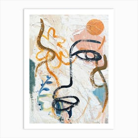 Kainalu Abstract Painted Face   Art Print