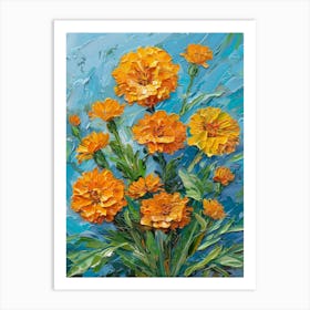 Orange Flowers 14 Art Print