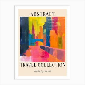 Abstract Travel Collection Poster New York City Usa 1 Art Print