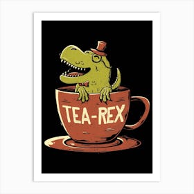 Tea Rex Art Print