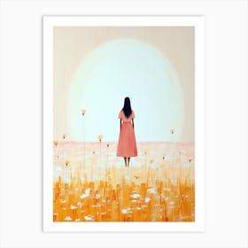 Feathered Pathways, Boho Art Style Art Print