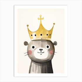 Little Otter 1 Wearing A Crown Art Print