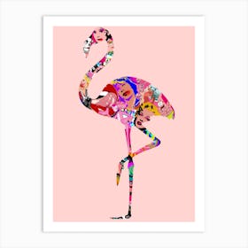 Graffiti Flamingo Pink 1 Art Print
