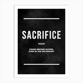 Sacrifice Noun Art Print