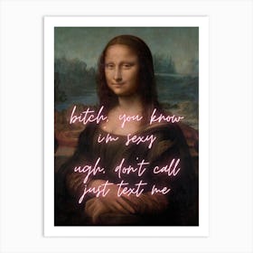 Mona Lisa IT GIRL 1 Art Print