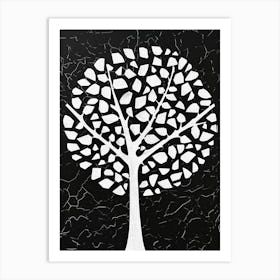 Lime Tree Simple Geometric Nature Stencil 2 Art Print