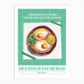 Huevos Rancheros Mexico 2 Foods Of The World Art Print