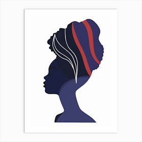 Silhouette Of African Woman 25 Art Print