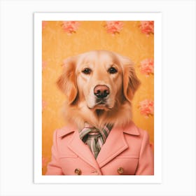 A Golden Retriever Dog 4 Art Print