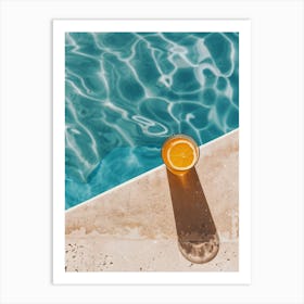 Top View Of A Light Brown Drink On The Corner Of A Pool, Beautiful Vacation Background Poster