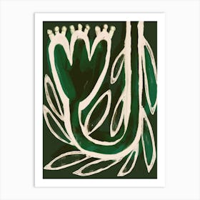 Upwards (Green) Art Print