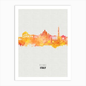 Rome Italy City watercolor Art Print