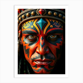 Portrait Of An Aztec Man Art Print