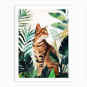 Cat In The Jungle animal Cat's life 2 Art Print