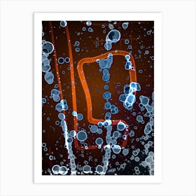 Abstraction Orange Fire Art Print