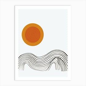 Tehran Abstract Harmony Minimalist Bauhaus Art Print