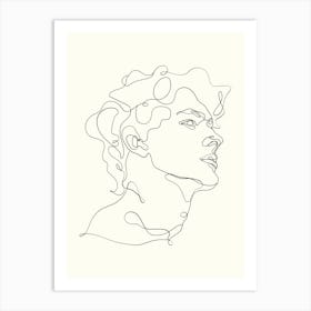 Single Line Drawing Monoline Hand Drawing Aesthetic Illustration 1 Art Print