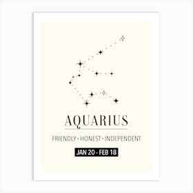 Aquarius Zodiac Sign  Art Print