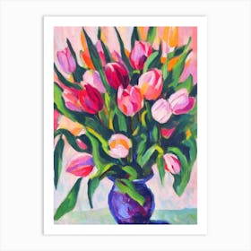 Tulips  Matisse Style Flower Art Print