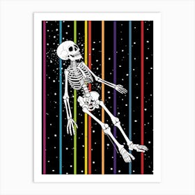 Skeleton In Space 1 Art Print