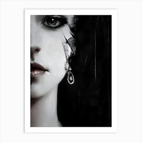 Dark Gothic Beauty Art Print