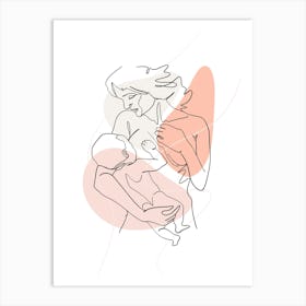 Mother Breastfeeding Her Baby Mothers day Art Print