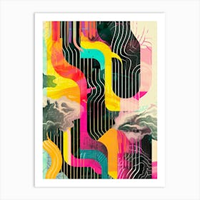 Retro Abstract Painting Art Print