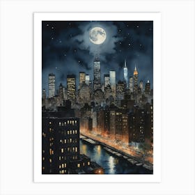 New York Skyline Serenity Art Print