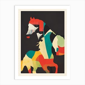 Colorful Abstract Horses Art Print