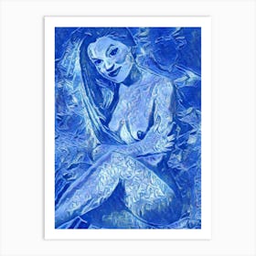 Nude Nude in Blue Art Print