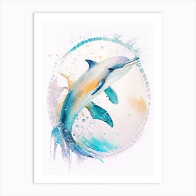 Spinner Dolphin Storybook Watercolour  (3) Art Print